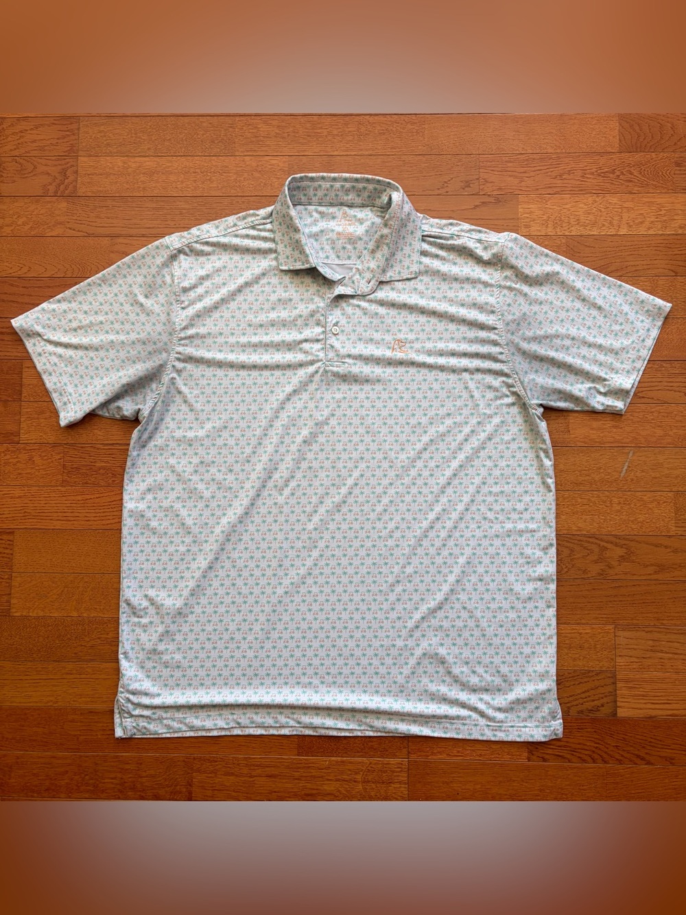 Rhoback Polo Shirt Golf Carts and Palm Trees